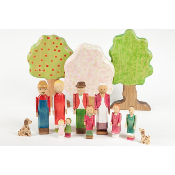 fermier, fermière, garçon et bébé