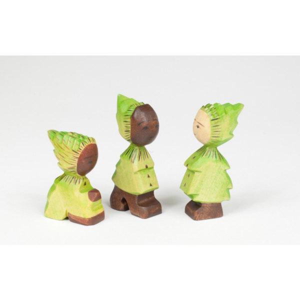 Les 3 lutins châtaigne vert