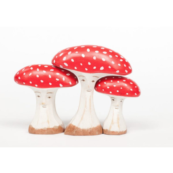Ensemble champignons rouges